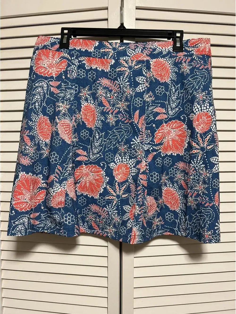 Rip Skirt Hawaii Womens Size L Blue Coral Floral‎ Short Wrap Beach Cover Up